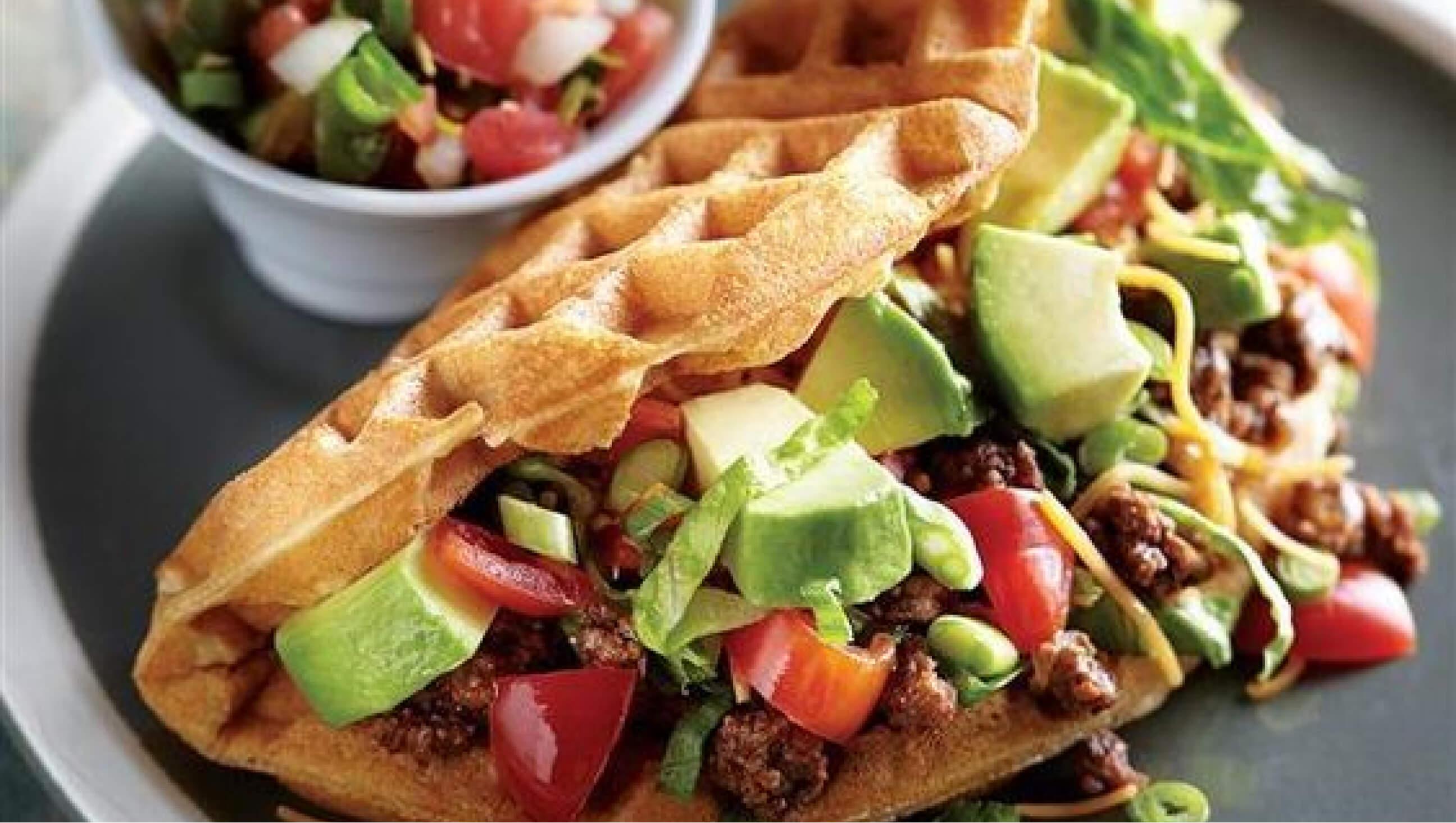 Corn Masa & Cheese Waffle Breakfast Tacos