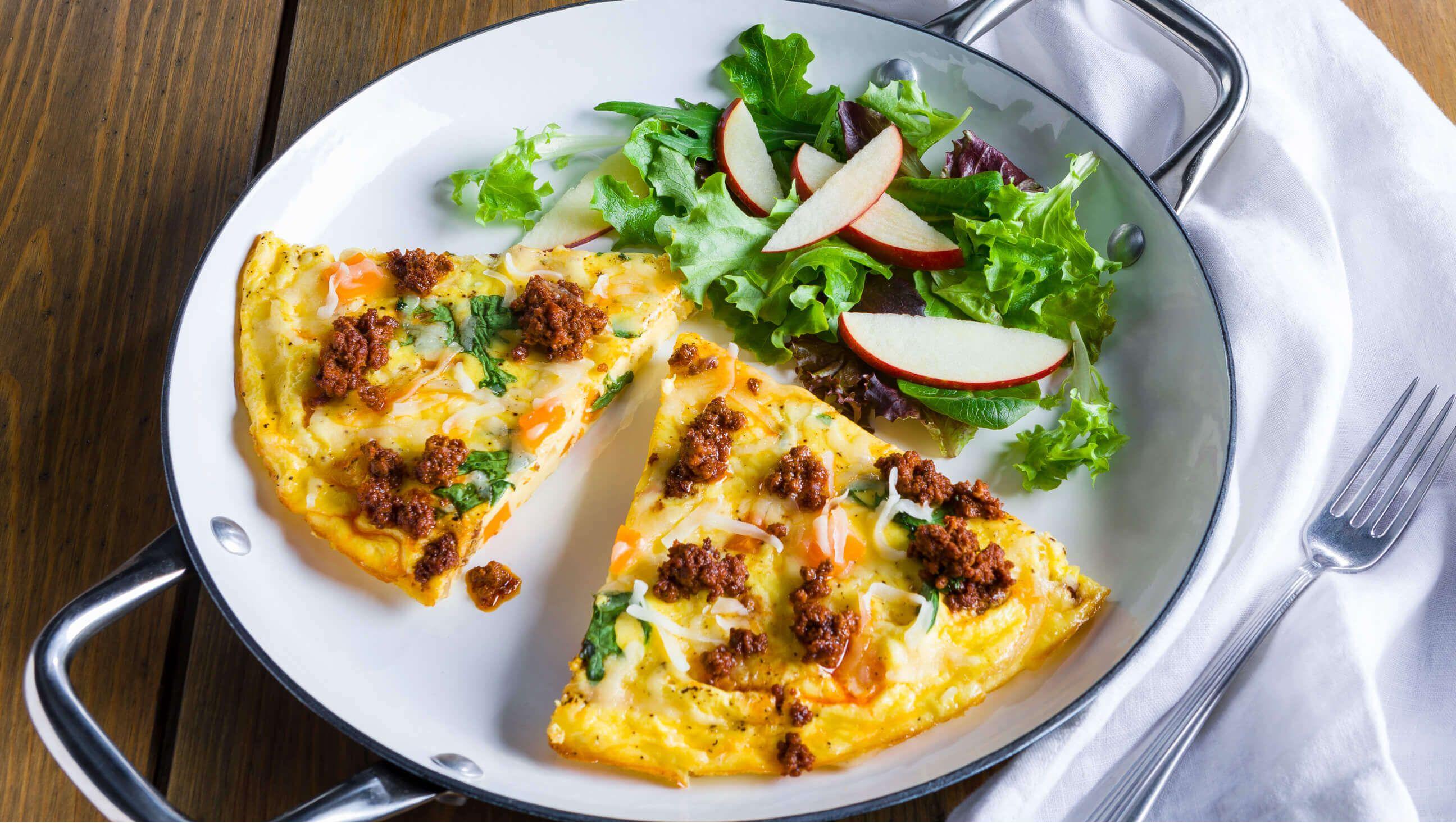 Sweet Potato, Chorizo & Baby Kale Frittata