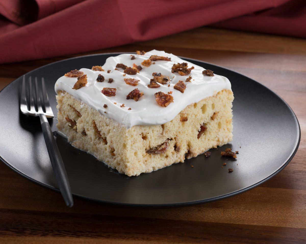 Tres Leches Cake with Bacon Crumble