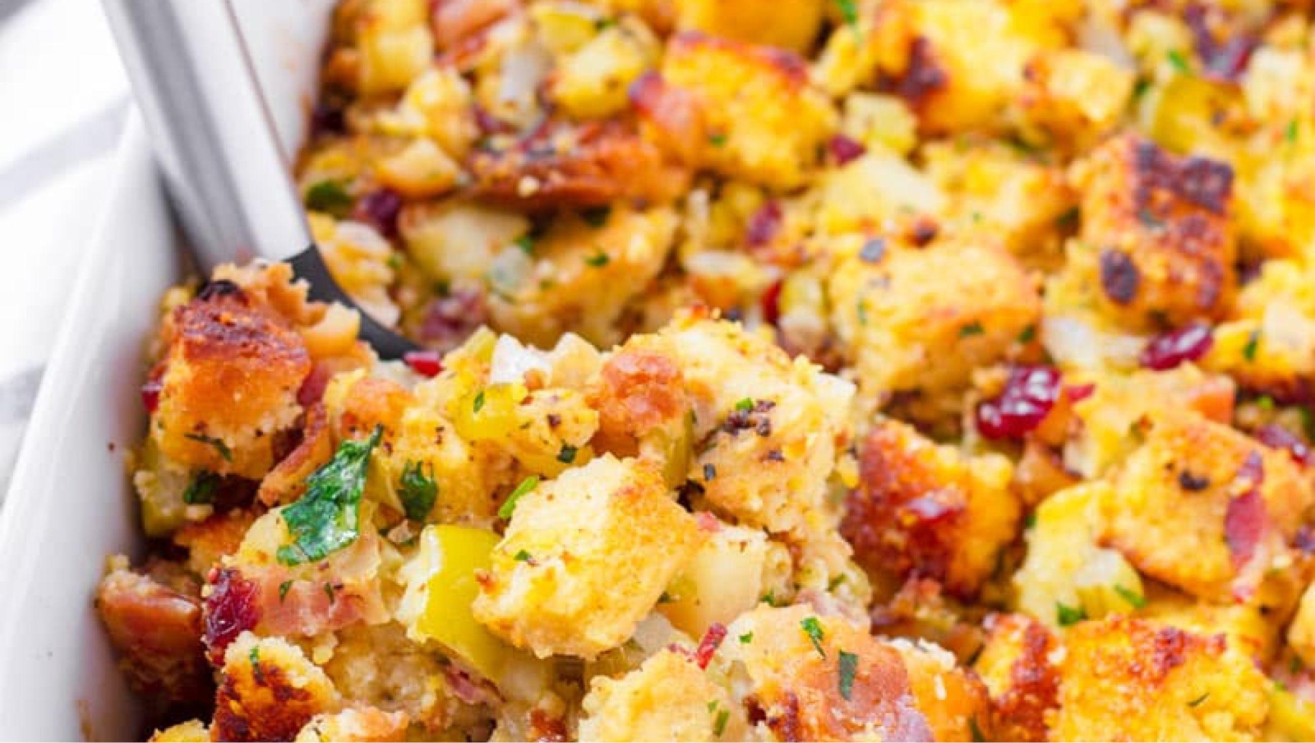 Ham, Chorizo and Cornbread Stuffing