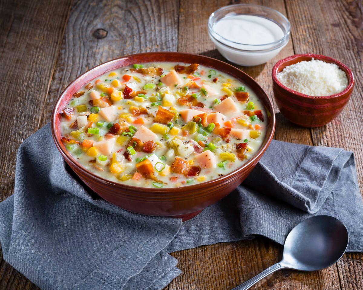 Turkey Ham & Corn Chowder